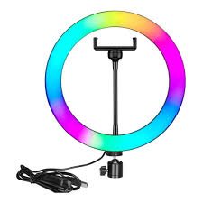 Nesty 12-inch selfie ring fill  light NESTY NRL-66 With Extendable Telescopic Tripod Stand -
 14 Inch (36 cm) Light Source, Easy 3 Colour 
Lighting Modes Controller And 10 x Adjustable 
Brightness Output Levels , USB Powered, Supports 
Vertical And Horizontal Shooting, Compact Foldable 
Extendable Telescopic Tripod Stand Adjustable From
 45cm Up To A Maximum Of 1.70cm In Height, Retail Box,
 6 Month Warranty