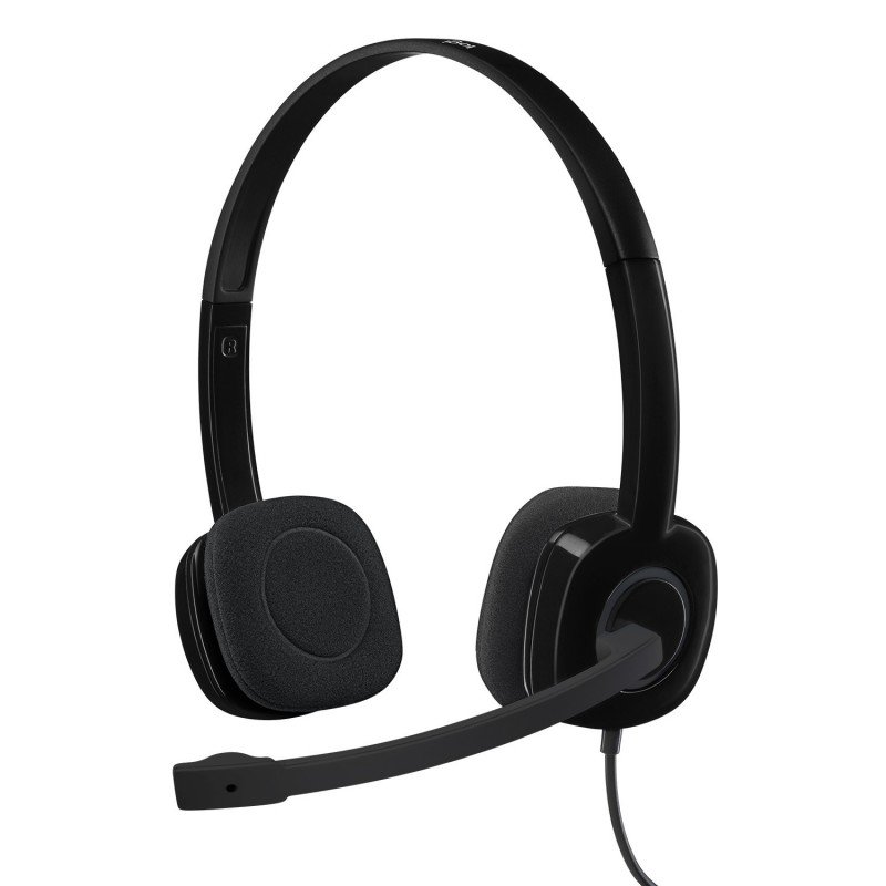 Logitech H151 Stereo Headset, Wired, Office/Call center, 
20 - 20000 Hz, 80 g, Headset, Black
