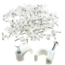 6mm Cable clips 100 Pack White