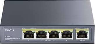 Cudy 4 channel Gigabit PoE ++ Extender, 4xGE PoE 1xPoE Input 60W Desktop Switch