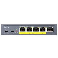 Cudy 5 Port Gigabit 4 PoE 31W Switch | GS105P Ethernet Ports: 5x 10/100/1000 Hardware Button: VLAN; Extender; Watchdog Max. Power Consumption: 5W Mounting: Desktop or Wall-Mount PoE Output: 802.3af/at PoE on Ports 1~4 Power Input: 1x IEC Power Cord (Included) Supported Voltage Range: 100-240V