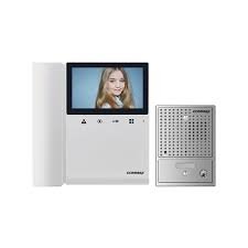 IC61 COMMAX Col 4.3" Expandable Col Video intercom Kit with Pinhole Gate Station supports 2 monitors, 1 camera 2 interphone