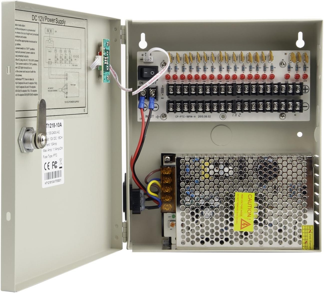 16 CHANNEL CCTV 15A PSU WITH CASING