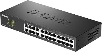 D-Link 24-port UTP 10/100Mbps Auto-sensing; Stand-alone;
Unmanaged (Metal Case)