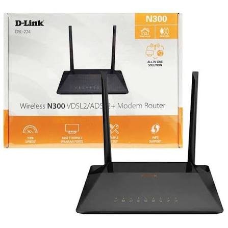 D-Link Wireless N ADSL/VDSL2 + 4-Fast Ethernet ports Wi-Fi
Router