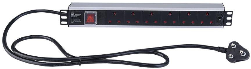 Linkbasic 6 Way Aluminium Moulded Rack Mount PDU