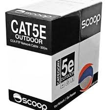 Scoop 305m Box Cat5e Outdoor FTP CCA Cable