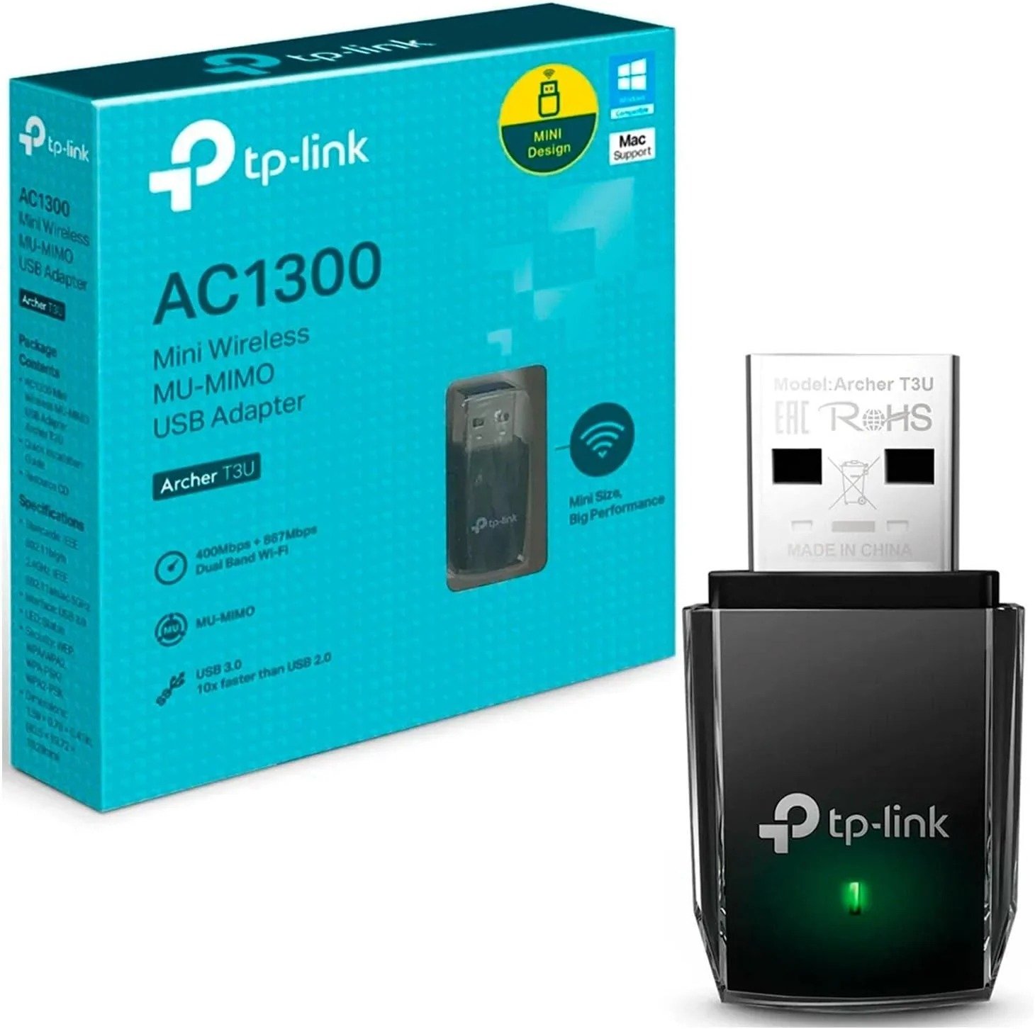 TP-Link AC1300 Mini Wi-Fi MU-MIMO USB Adapter