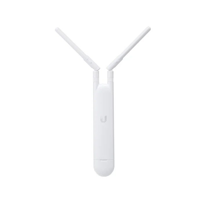 Ubiquiti UniFi Outdoor Dual Band AC Mesh | UAP-AC-M
	Antenna Gain: 2.4GHz: 2x 3ddBi ; 5.8GHz 2x 4dBi
Beam-width: 360°
Data Rate: 2.4GHz: 300Mbps ; 5.8GHz: 867Mbps
Ethernet Ports: 1x 10/100/1000
Hardware Button: Reset
Max. Power Consumption: 8.5W
Mounting: Pole-Mount or Wall-Mount
Operating System: UniFi
Operating Temperature: -30°C to 70°C
PoE Input: 802.3af/at ; 24V/48V Passive PoE
PoE Output: None
Power Input: 24V, 0.5A PoE Injector (Included)
Serial Interface: None
SIM Slots: None
Supported V