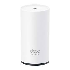 TP LINK AX3000 Outdoor/Indoor DECO-X50-OUTDOOR(1-PACK) Mesh Wi-Fi 6 Unit SPEED: 574 Mbps at 2.4 GHz + 2402 Mbps at 5 GHz SPEC: Internal Antennas, 2× Gigabit Ports (WAN/LAN auto-sensing),  IP65, PoE and AC Power Supply FEATURE: Deco App, Router/AP Mode, IPv6, IPTV, HomeShield (Parental Controls, Antivirus, QoS, Reports), OFDMA, MU-MIMO, 1024-QAM, HE160, WPA3, Beamforming,  Alexa and Google Assistant Supported, Multi-Scenario(Pole Mount, Wall Mount, Tabletop).