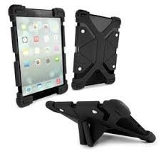 TUFF-LUV A12_44 rugged Universal Silicone Tablet case & Stand for 7″-8″ inch tablets include(Galaxy tab A 7.0, 8.0, Tab E8.4, Tab 4 7.0, Tab S 8.0/ Sony Xperia Z3, Ipad mini 1/2/3/4)- Black