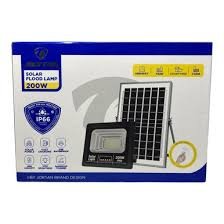 Solarix Jortam 200w Solar Flood Lamp + solar panel (fast charging, waterproof, high capacity, high brightness and timing Swith control