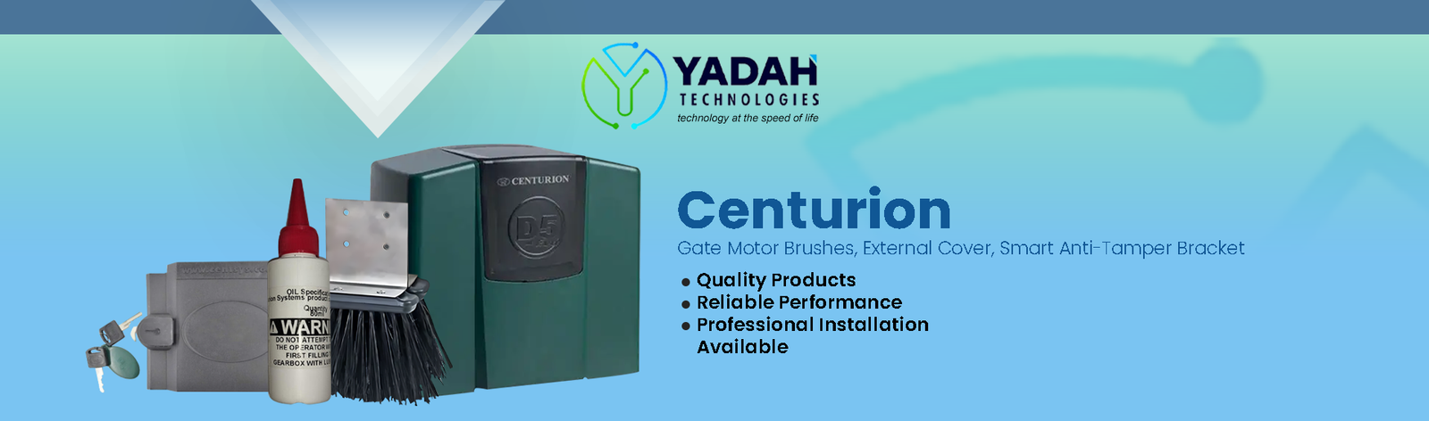 GATE MOTOR, BRUSHES, EXTERNAL COVER, SMART ANTI-TEMPER BRACKET