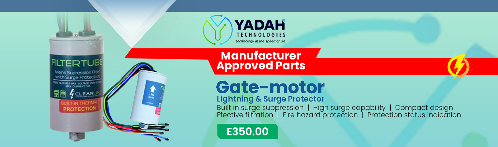 GATE MOTOR LIGHTNING & SURGE PROTECTOR